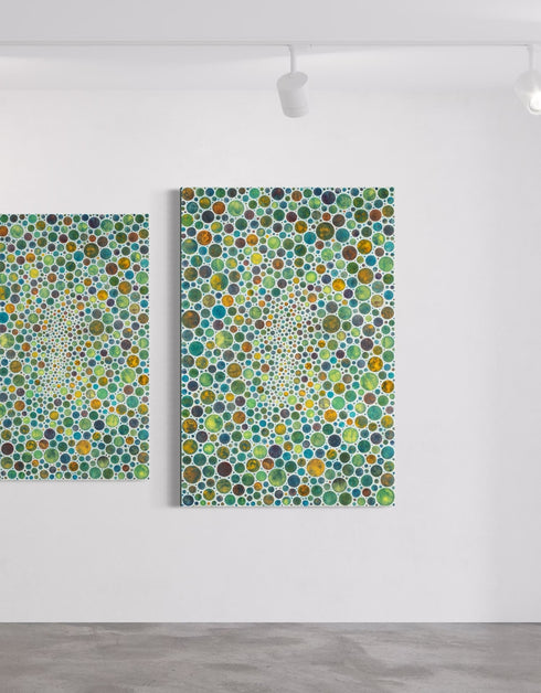 White Circles | Framed Giclee Print on Canvas